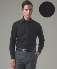 GOTAIRIKU 【形態安定】PREMIUMPLEATS_レギュラーカラー 通年ドレスシャツ（ブラック）