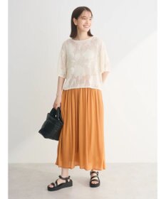 Green Parks 花柄メッシュニットプルオーバー