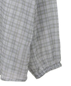 Green Parks チェックシアーフリルブラウス