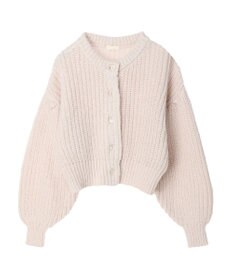 earth music&ecology ヘアリーショートニットカーディガン