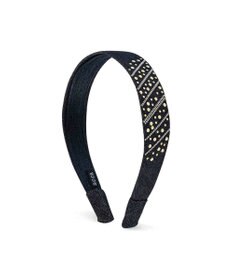 ACCA ブラックリボンデニムカチューシャ