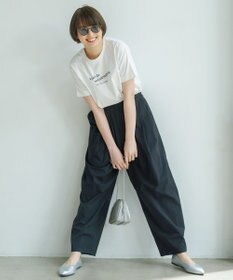 ANY L 【洗濯機可/ウエストゴム】撥水バレルパンツ