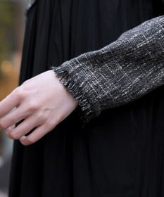 Tiaclasse 【洗える】ドッキングツイードワンピース