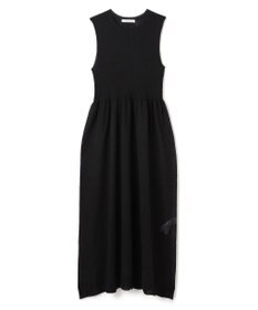 BEIGE， 【洗える】MILANO / リネン混シアーニットAラインワンピース