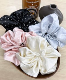 WEGO Lサテンドットシュシュ
