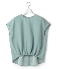 ICB FluidBackSatin フレンチスリーブブラウス
