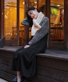 Tiaclasse 【洗える】ドッキングツイードワンピース