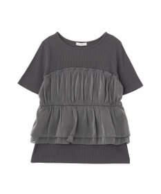 Green Parks オーガンジービスチェドッキング半袖プルオーハ