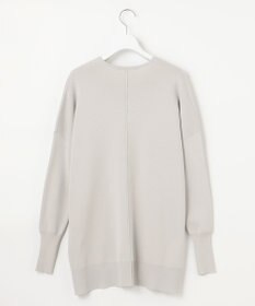 自由区 【WEB限定カラー有/洗える】コットンアセテート チュニック丈ニット