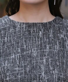 Tiaclasse 【洗える】ドッキングツイードワンピース