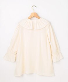 組曲 【先行予約】【WEB限定】シアーリンクルクロス フリル襟ブラウス