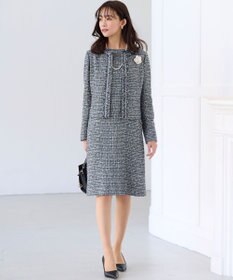 組曲 S 【KUMIKYOKU NAVY】ラメループモールツイード ジャケット