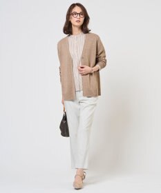 J.PRESS LADIES 【WEB限定カラーあり】セルロースリネンストレッチ テーパード パンツ