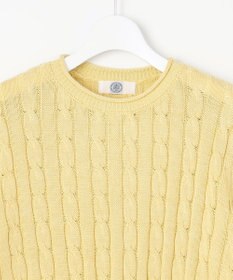 J.PRESS LADIES L 【洗える】GIZA MERCERIZE COTTON ケーブル ニット