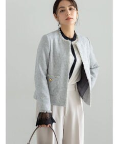 Te chichi 【セレモニーアイテム】ツイードノーカラージャケット
