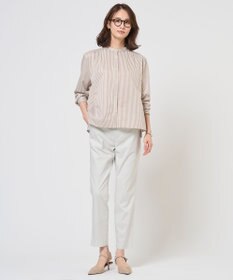 J.PRESS LADIES 【WEB限定カラーあり】セルロースリネンストレッチ テーパード パンツ