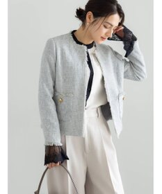 Te chichi 【セレモニーアイテム】ツイードノーカラージャケット