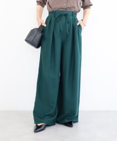 Green Parks 共ベルト付きツイルカラーパンツ