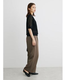 Green Parks メッシュポロ衿ニットプルオーバー