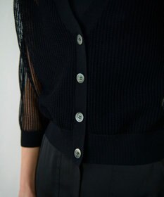 GRACE CONTINENTAL メッシュニットカーディガン