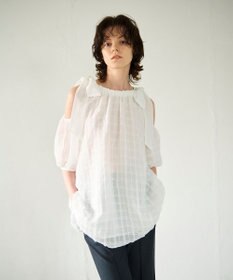 GRACE CONTINENTAL チュールフリルフレアトップ