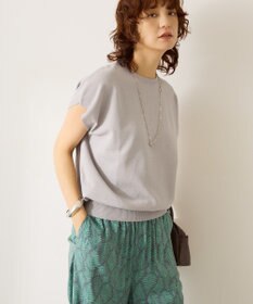 AMERICAN HOLIC 【WEB限定】接触冷感ラメフレンチスリーブニットプルオーバー