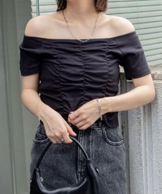 WEGO 2WAYシャーリングオフショルT