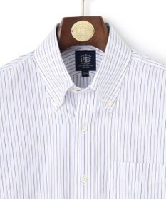 J.PRESS MEN 【KING SIZE】【PREMIUM PLEATS / 形態安定】スーピマコットンオルタネートストライプ  シャツ/B.D.