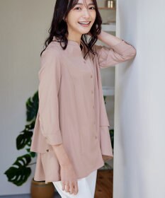 Tiaclasse L 【洗える】バックタックフレアチュニック