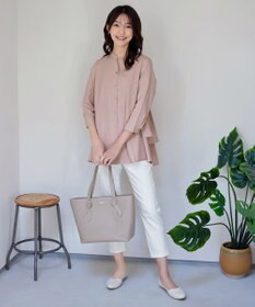 Tiaclasse L 【洗える】バックタックフレアチュニック