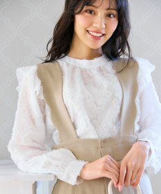 Feroux 【洗える】ジャガードブラウス