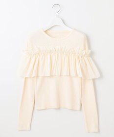 Feroux 【洗える】3way フリルニットトップス