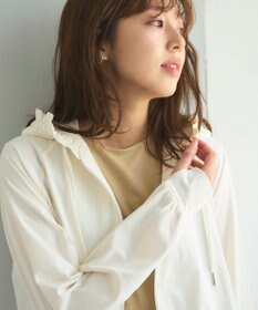 Feroux 【接触冷感・UVカット・吸水速乾】ラッシュガードフリル パーカー