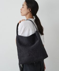 russet ナイロンラフィアワンショルダーバッグ(CE-1714)