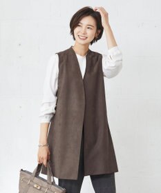 J.PRESS LADIES S ソフィーヌスエード ジレ