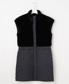 23区GOLF 【WOMEN】ファー＆キルトコンビワンピース