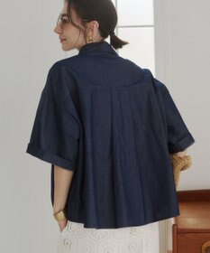 WEGO 【ANGIE VINTAGE】オーバーサイズデニム半袖シャツ