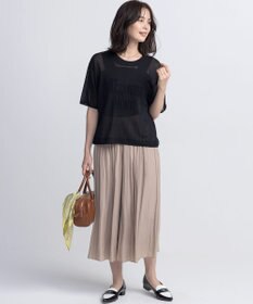 組曲 L 【WEB限定カラーあり】ギャザーライトデシン パンツ