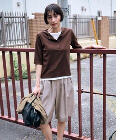 ANY L フェイクレイヤード半袖プルオーバー