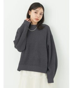 earth music&ecology マットベロアモールプルオーバー