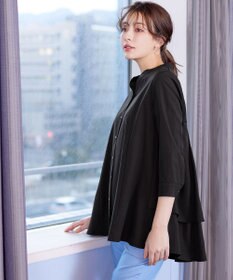 Tiaclasse L 【洗える】バックタックフレアチュニック