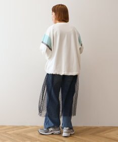 AMERICAN HOLIC 異素材ドロストラインスウェット