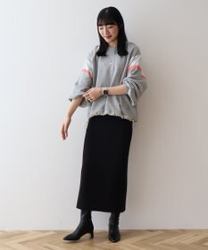 AMERICAN HOLIC 異素材ドロストラインスウェット