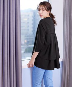 Tiaclasse L 【洗える】バックタックフレアチュニック