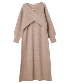 earth music&ecology Ｓｅｔ２点クロスニット＋ノースリーブニットワンピース