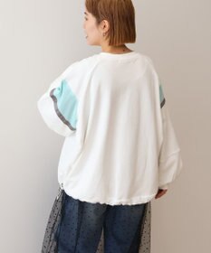 AMERICAN HOLIC 異素材ドロストラインスウェット