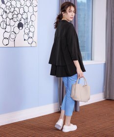 Tiaclasse L 【洗える】バックタックフレアチュニック