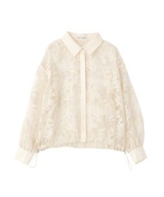 Green Parks オーガン刺繍比翼シャツ