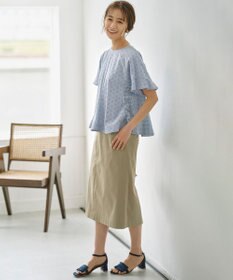 組曲 L 【WEB限定カラーあり】エンブロイダリーレース ペプラムブラウス