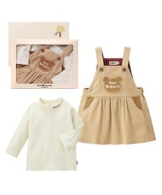 MIKI HOUSE HOT BISCUITS コーデュロイ ジャンパースカート＆モックネックTシャツギフトセット【BOX付き】